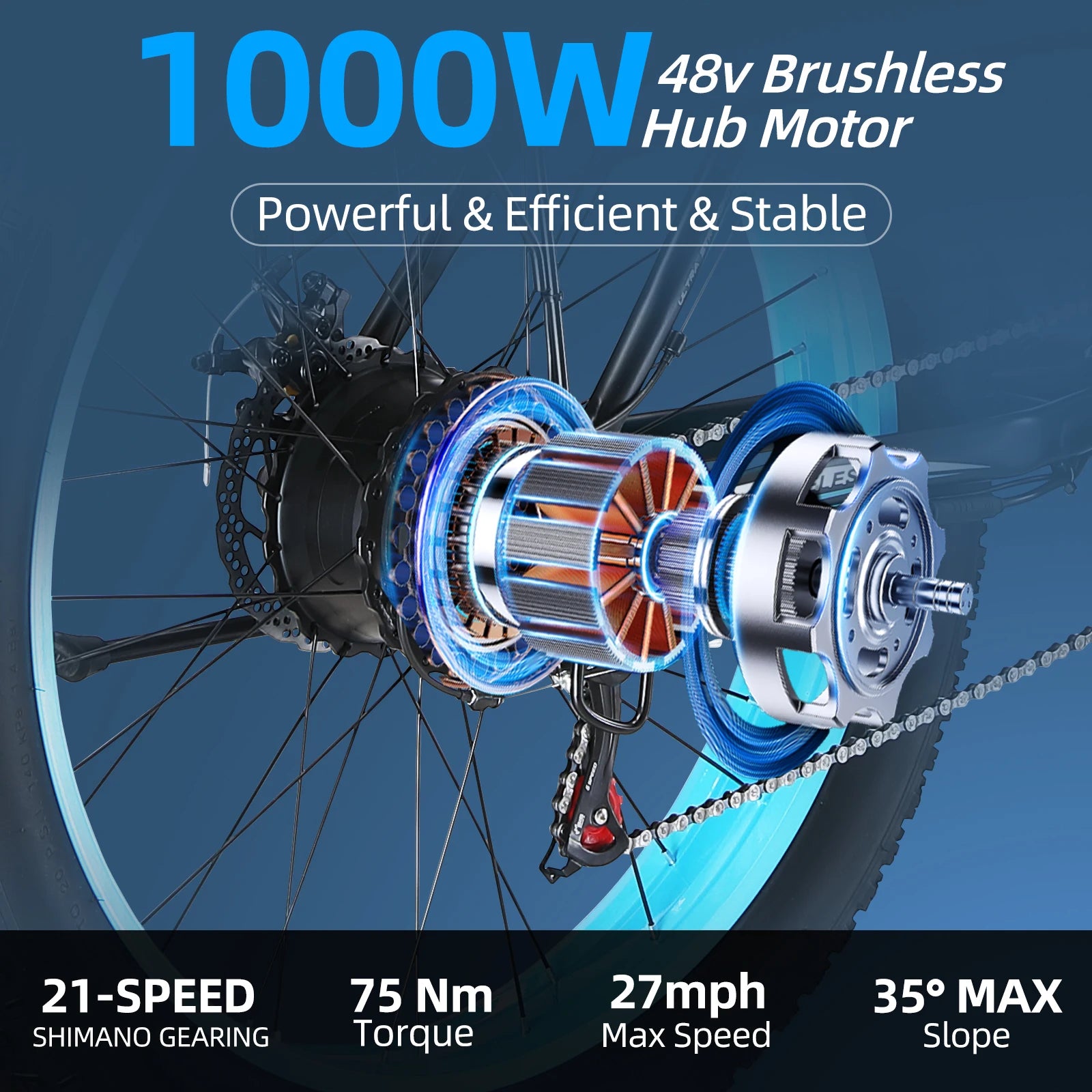 KETELES K800 Electric Bike With 1000W Motor