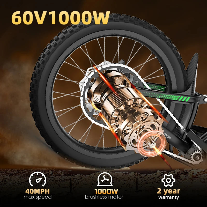 28/40MPH 60V 25AH E-Bikes