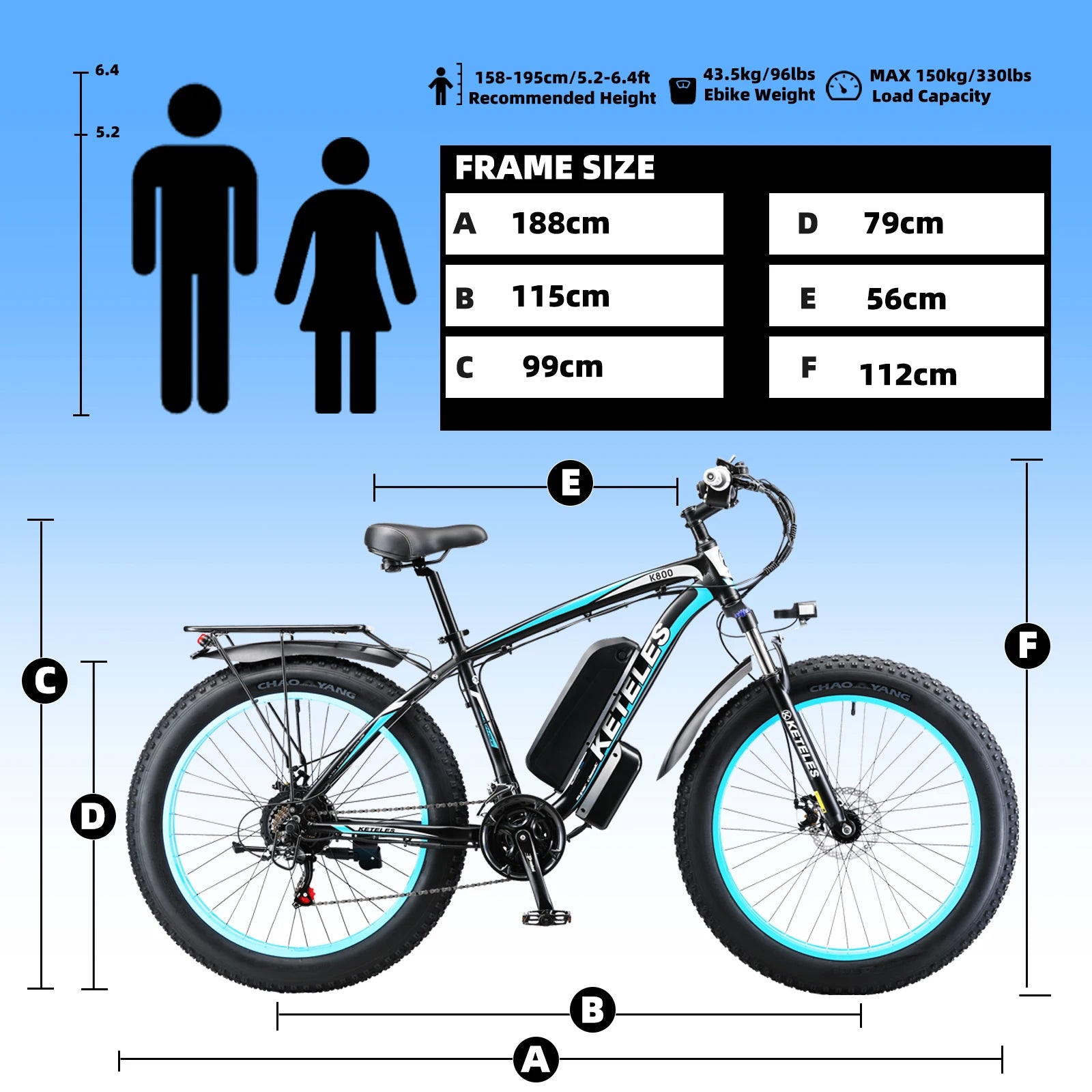 KETELES K800 Electric Bike With 1000W Motor
