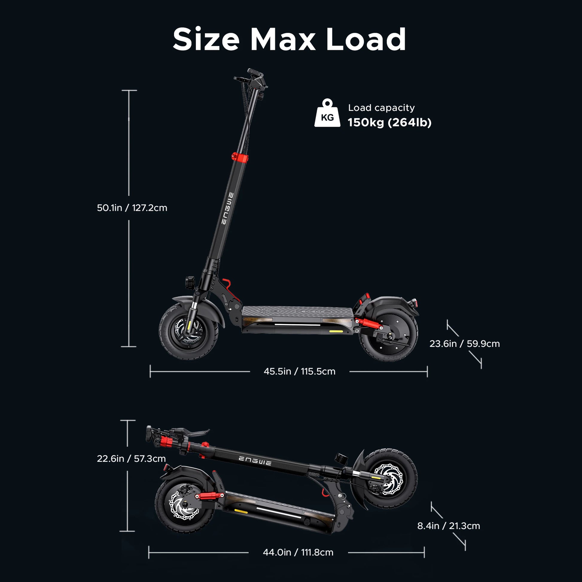 ENGWE 830W Peak Electric Folding Scooter