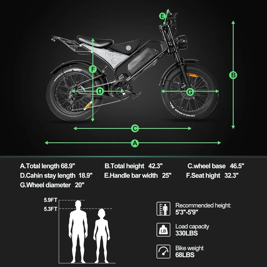 48V 1000W 28mph Electric Bike