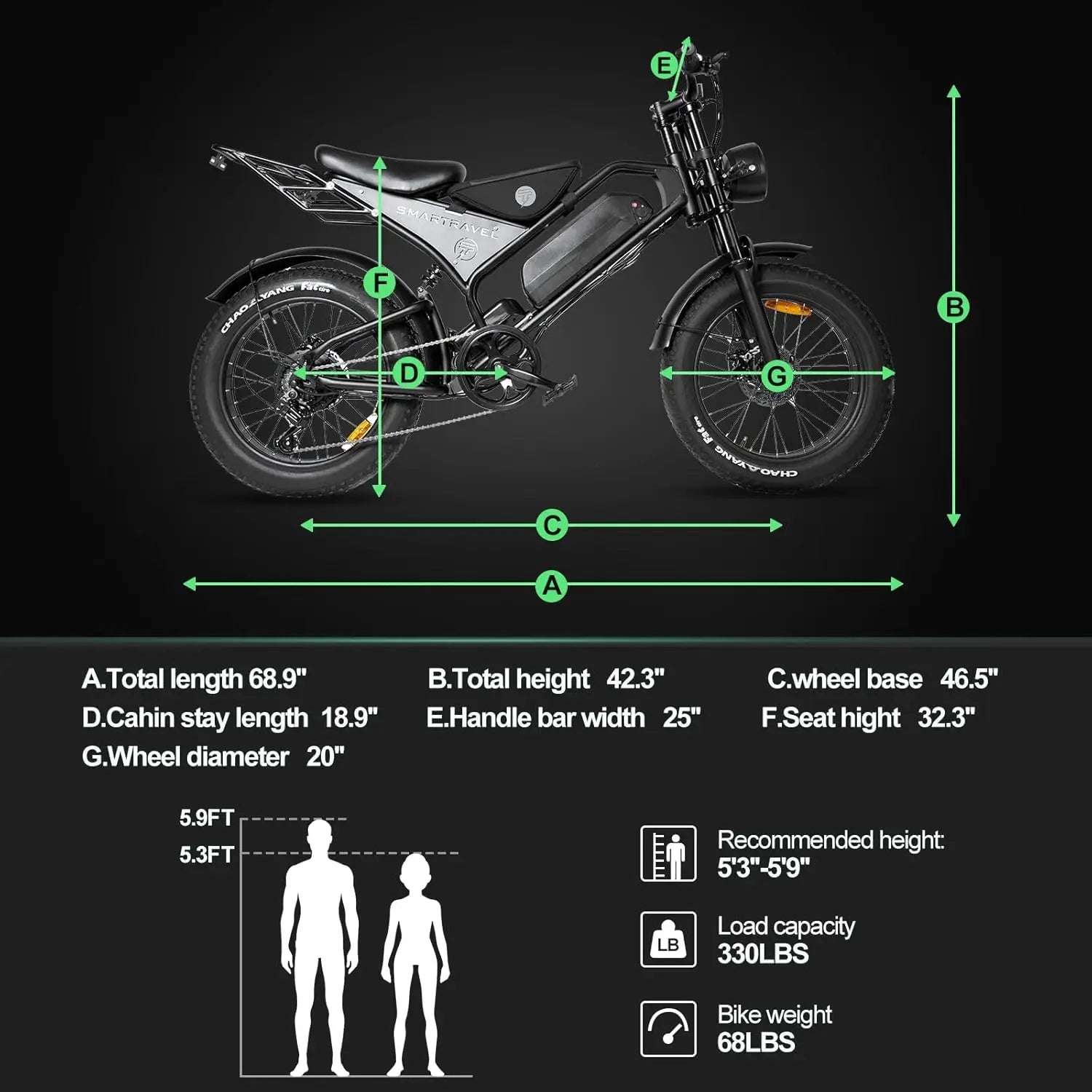 48V 1000W 28mph Electric Bike