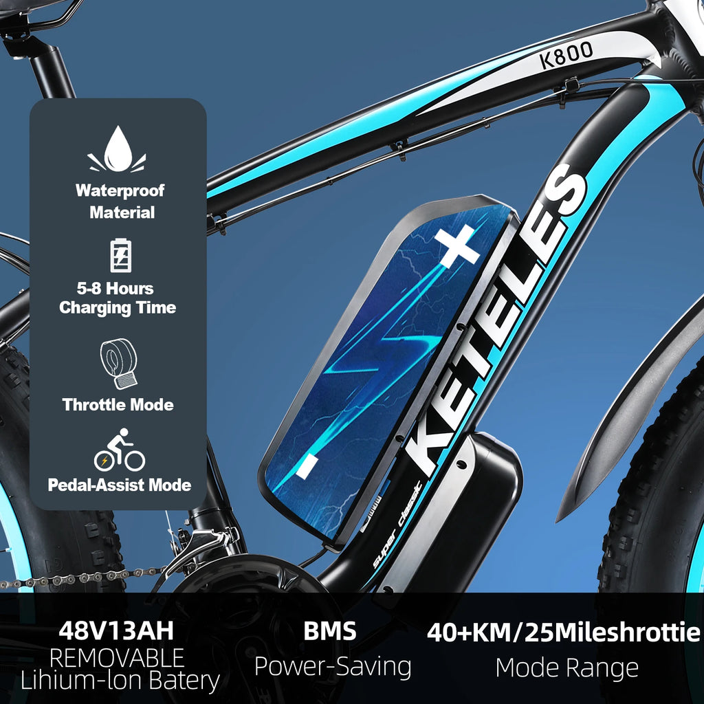 KETELES K800 Electric Bike With 1000W Motor