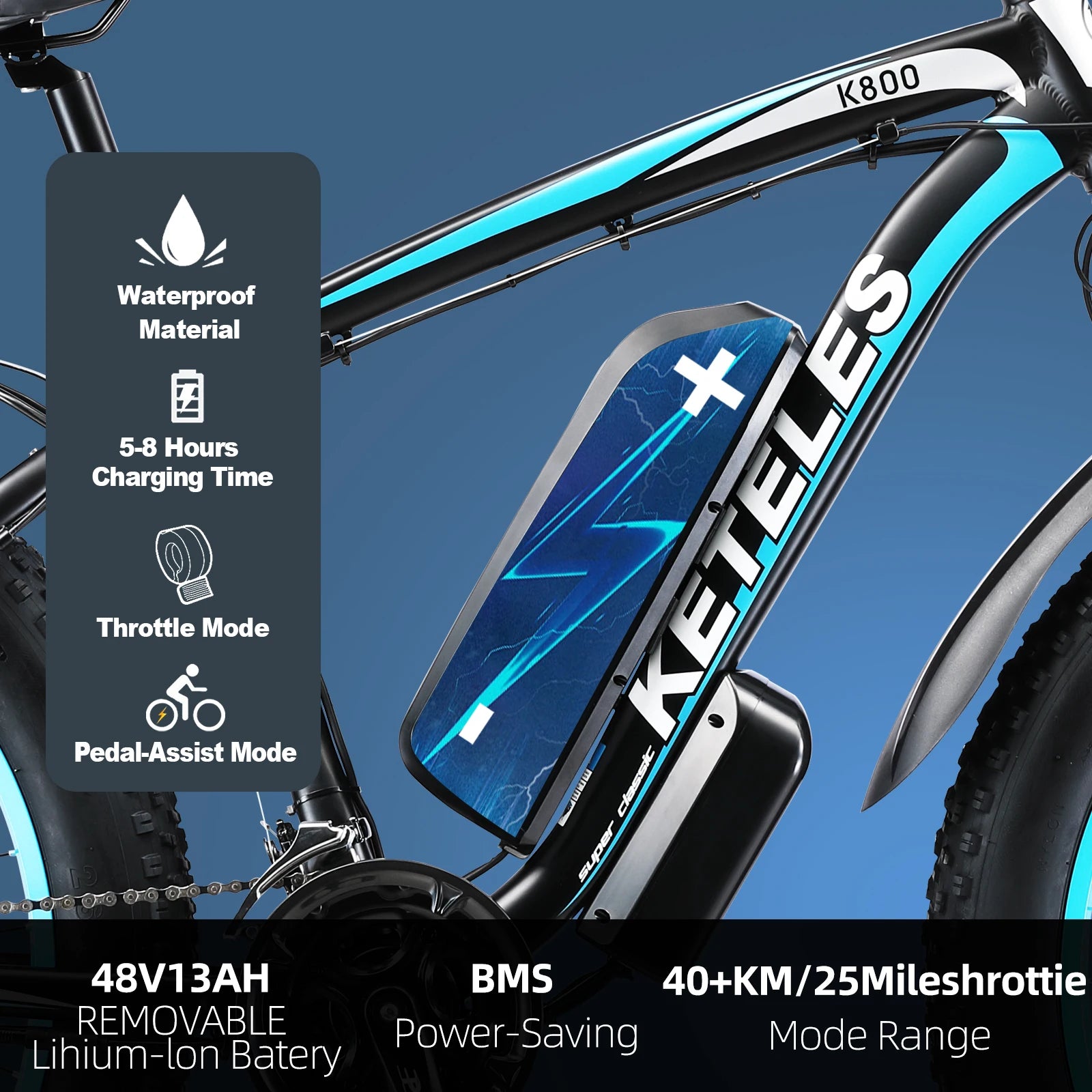 KETELES K800 Electric Bike With 1000W Motor