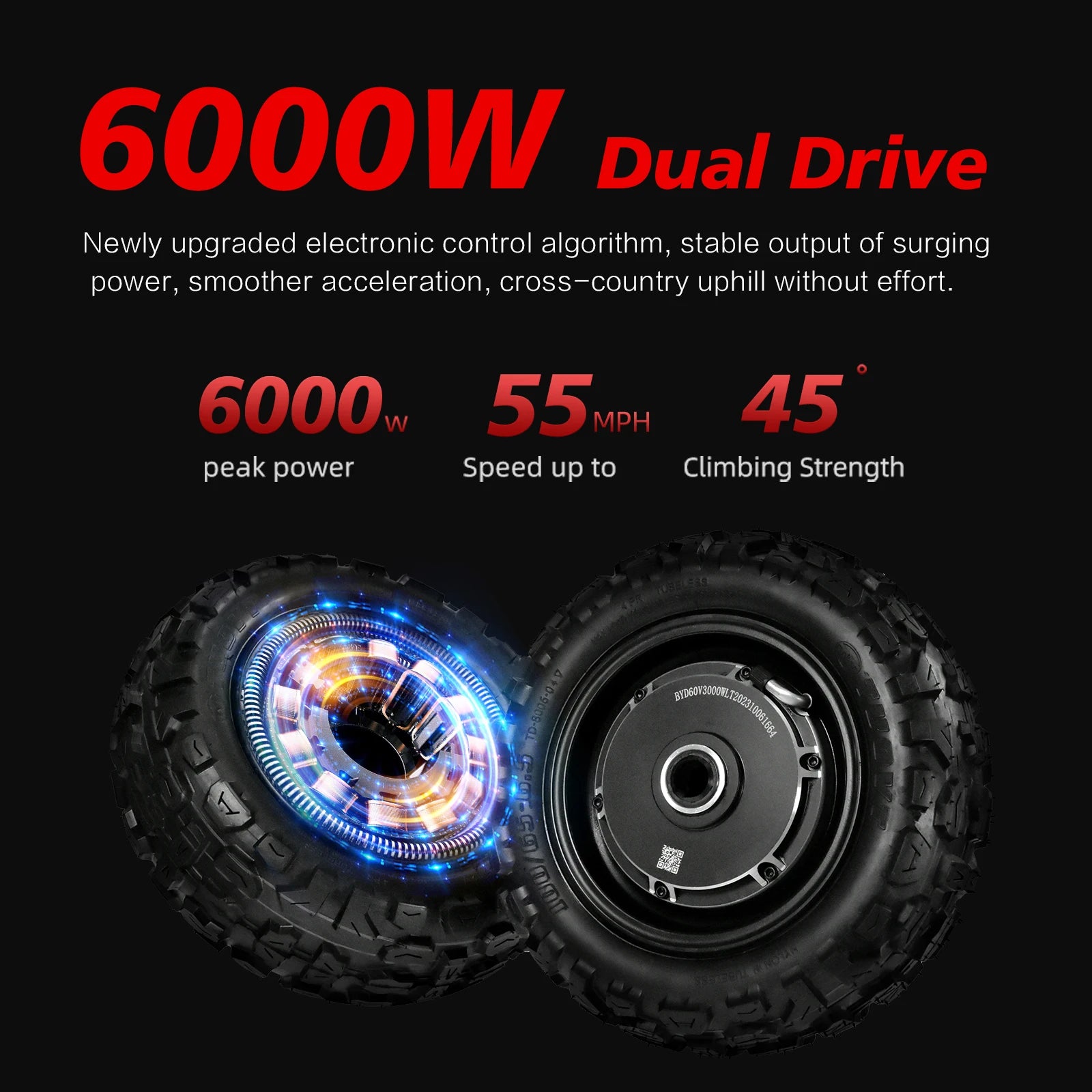 BOYUEDA Electric Scooter 6000W Dual Motor